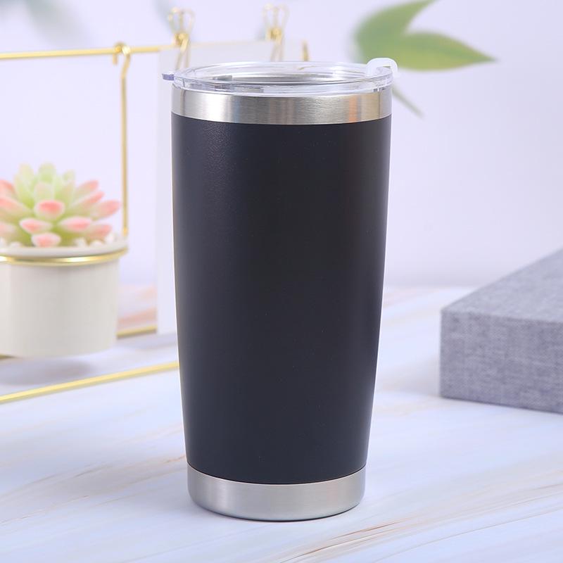 Simple 20oz Stainless Steel Vacuum Insulated Car Cup – Portable Outdoor Beer and Ice Cooler.
