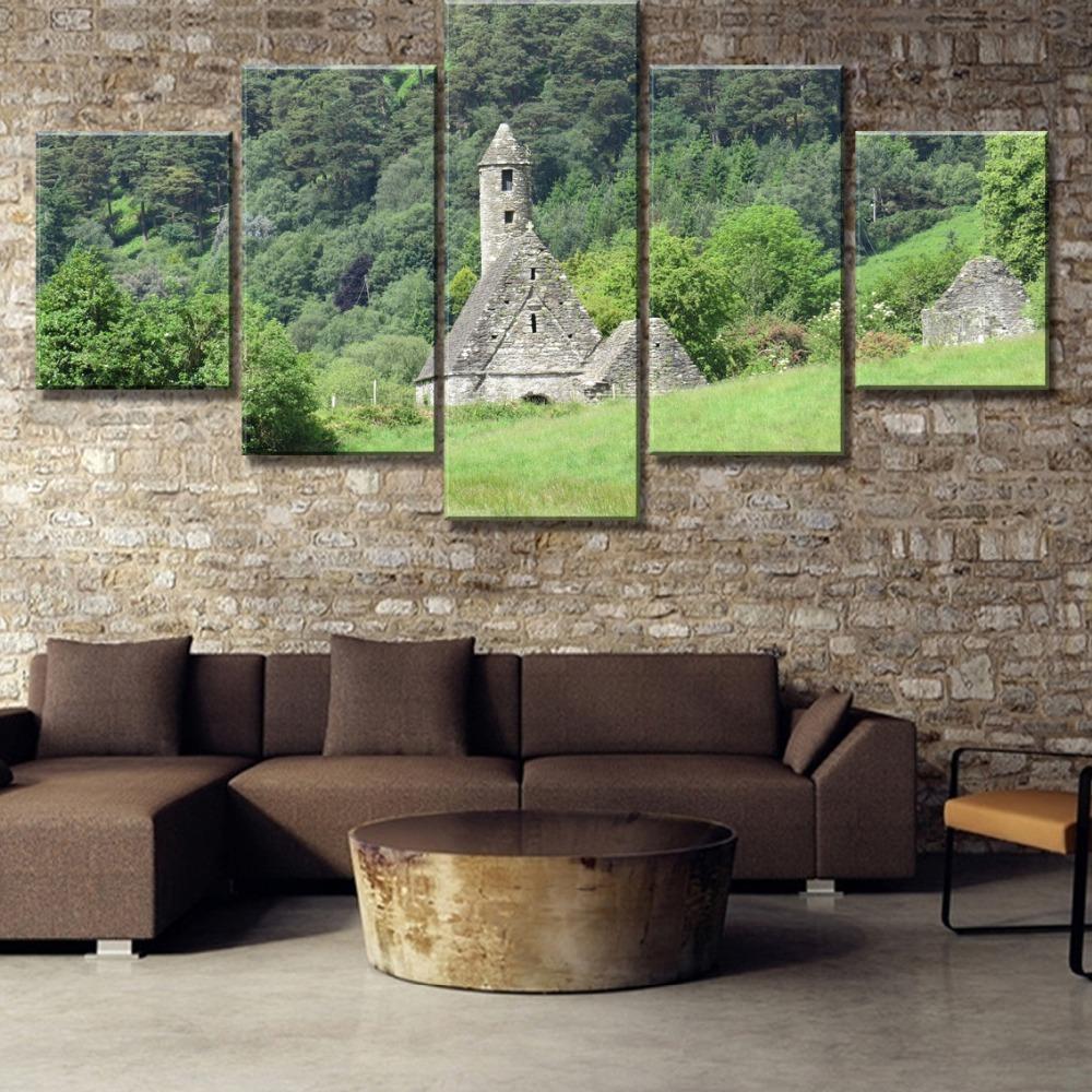 

Картина на холсте, 5 частей, HD-печать, ирландские постеры в рамке, современный дом, декоративные картины для гостиной, украшения картин Medium Size Unframed Canvas
