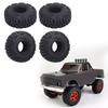 4 Pcs RC Wheel Tire with Hub Plastic Enhanced Handling High Simulation RC Crawler Tire for Axial SCX