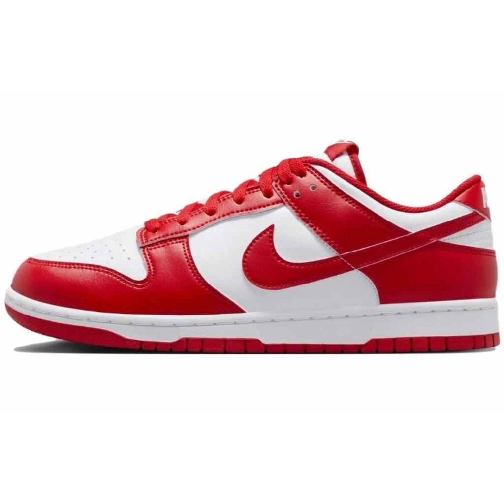 Nike Dunk Chicago Red Slip Resistant Abrasion Resistant Low top Skateboard Shoes Unisex Red White Black HF5441-104(Team458-)