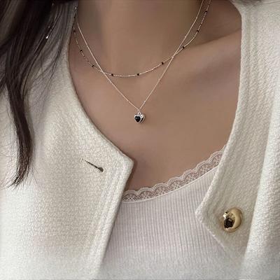 Dou Dou Halskette für Damen im Sommer mit einem coolen Stil Schlüsselbeinkette, leichter Luxus und kleines Design, neuer Stil für das neue Jahr