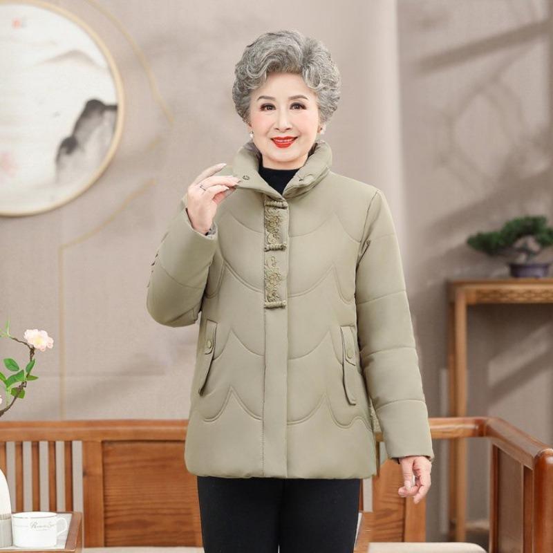 Middle mother winter down cotton-padded jacket short cotton-padded jacket new velvet thickened thermal stand-up collar cotton-padded jacket