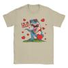 Trex Dino I Steal Hearts TShirt for Unisex  Casual Cotton Tees Crewneck Short Sleeve T Shirt New Arrival Tops