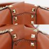 VALENTINO GARAVANI Rock studs Handbag 2WAYShoulder Orange Calfskin Women Used