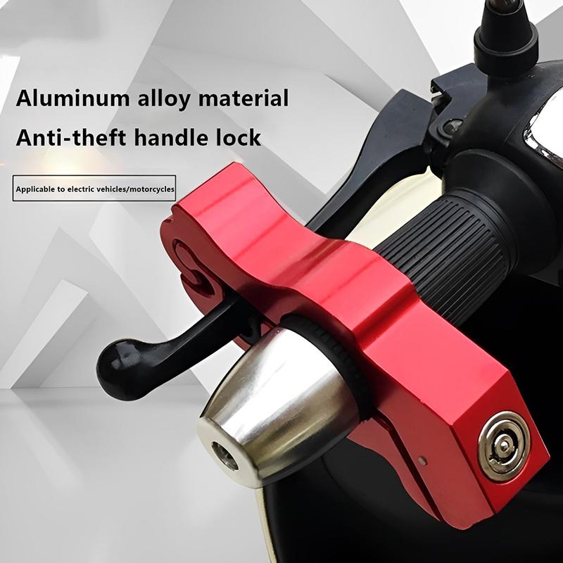 1Pc Motorcycle Handlebar Lock Handlebar Brake Handle Solid Lock Imitating Steal Lock Pull Rod Atv Dirt Street Bikes Anti Theft