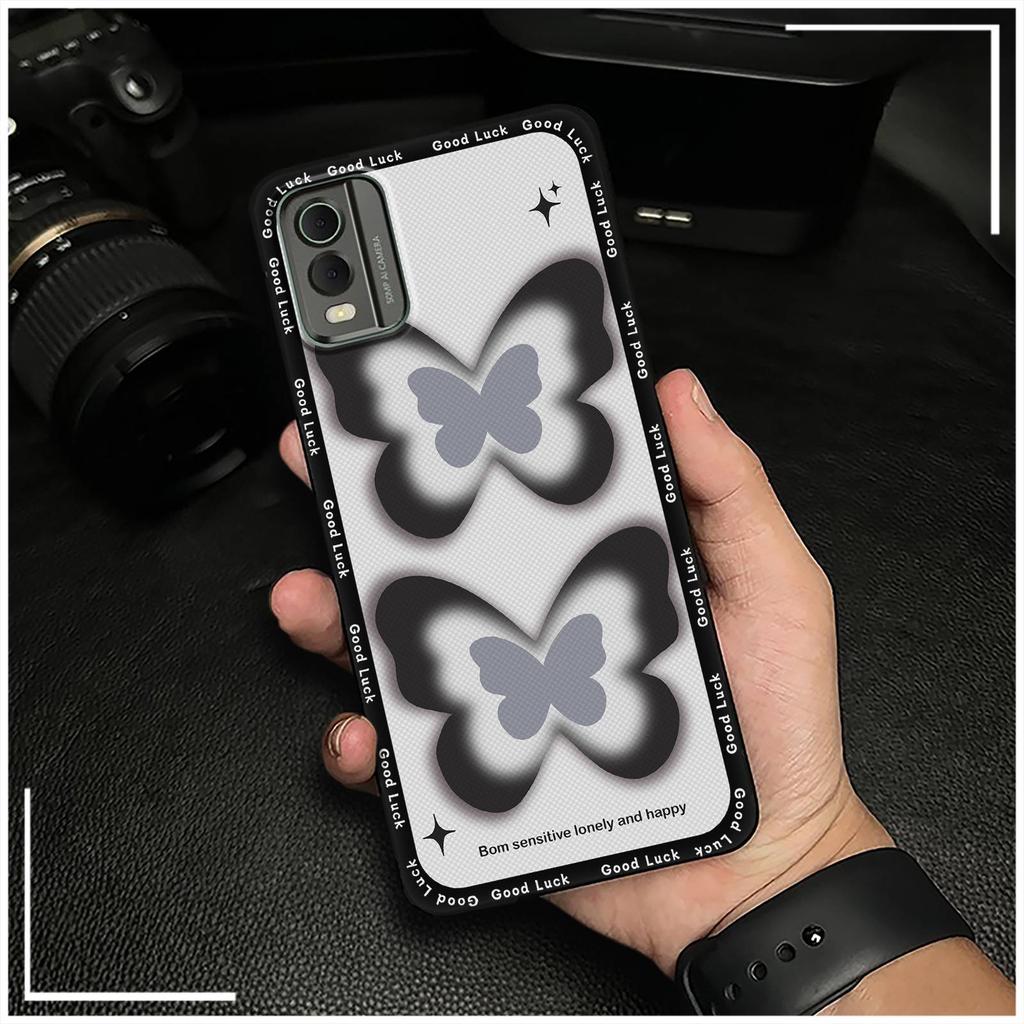 Cute Anti-dust Phone Case For Nokia C32 Waterproof Flower Back Cover Full Wrap Dirt-resistant Durable Protective TPU