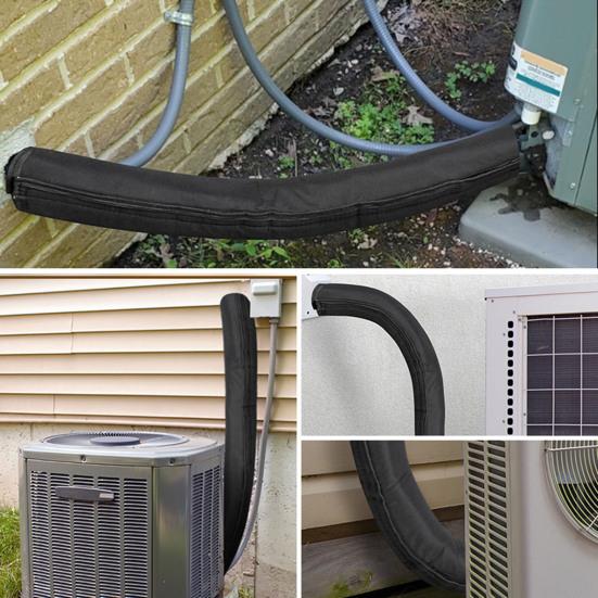 Air Conditioner Pipe Insulation Sleeve UV-Resistant Waterproof Universal Easy To Install 3 Layers HVAC Copper Pipe Insulation Cover