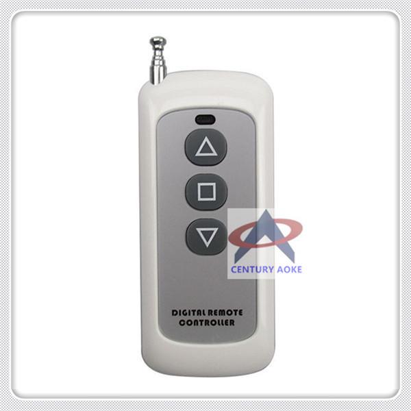 Aoke High Power Wireless 3-Key Multi-purpose Motor Remote Control with Forward, Reverse, Up, Down, and Stop Functions. No