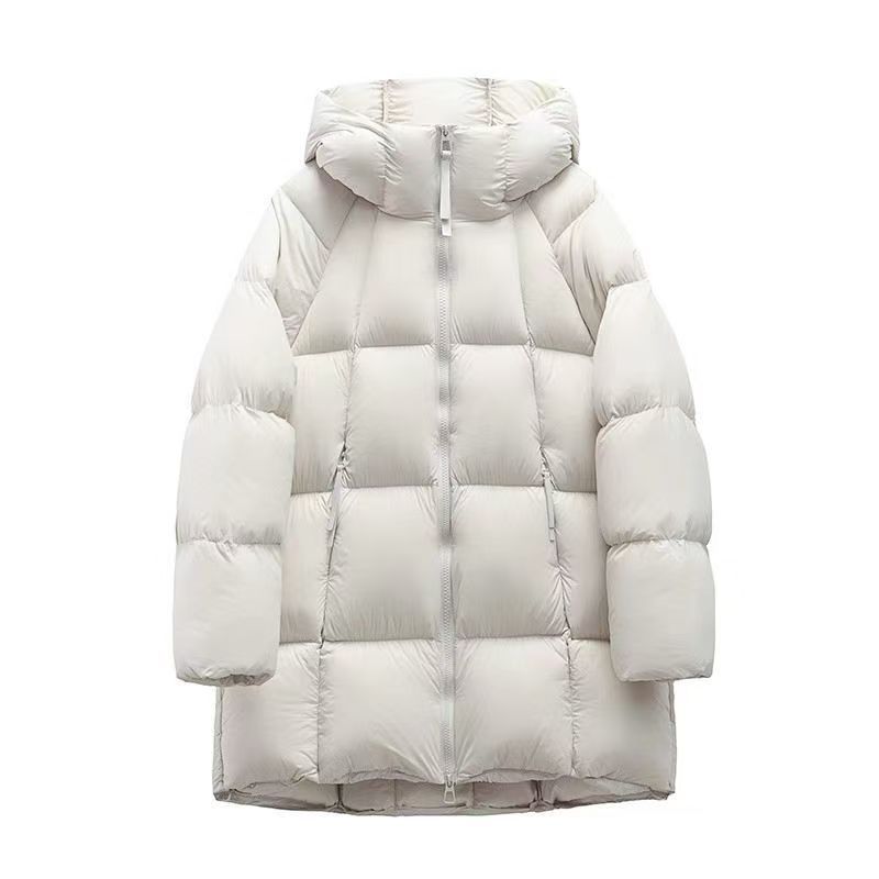 Cotton Puff Style Soft 2025 New Cotton Coat Cotton Coat Mid-length Cotton Coat Women's Hooded Jacket Thickened Cotton Coat