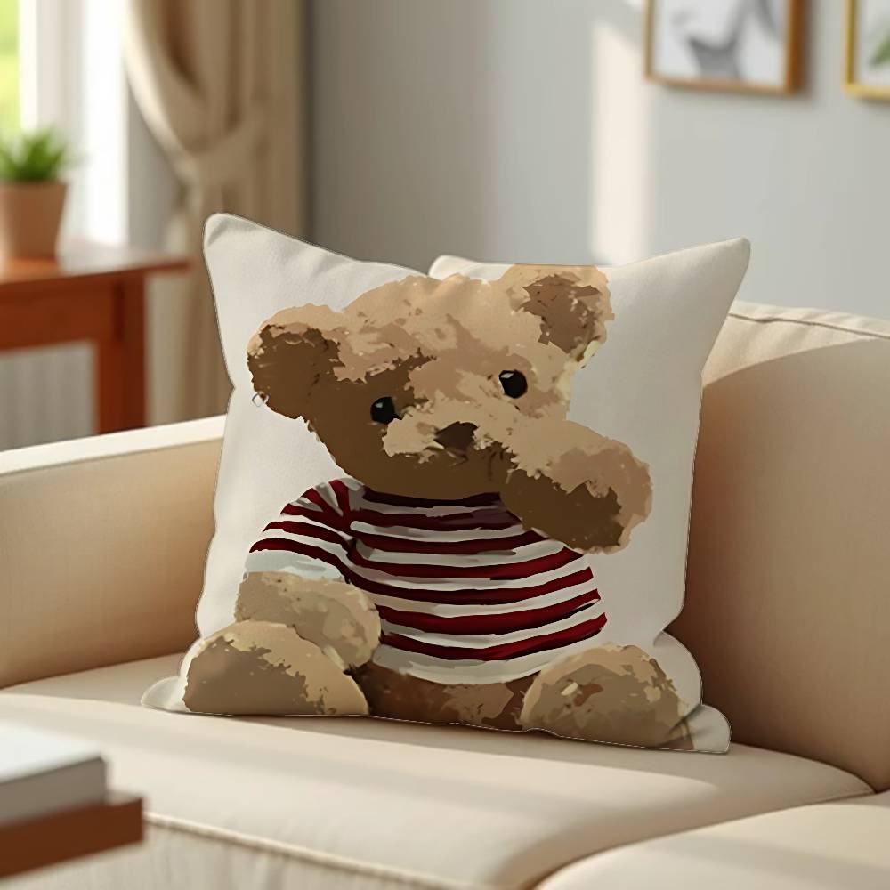 Kawaii T-Teddy Bear Pillow Case Pillows For Cover Home Decor Items Living Room Decoration Cushion Covers