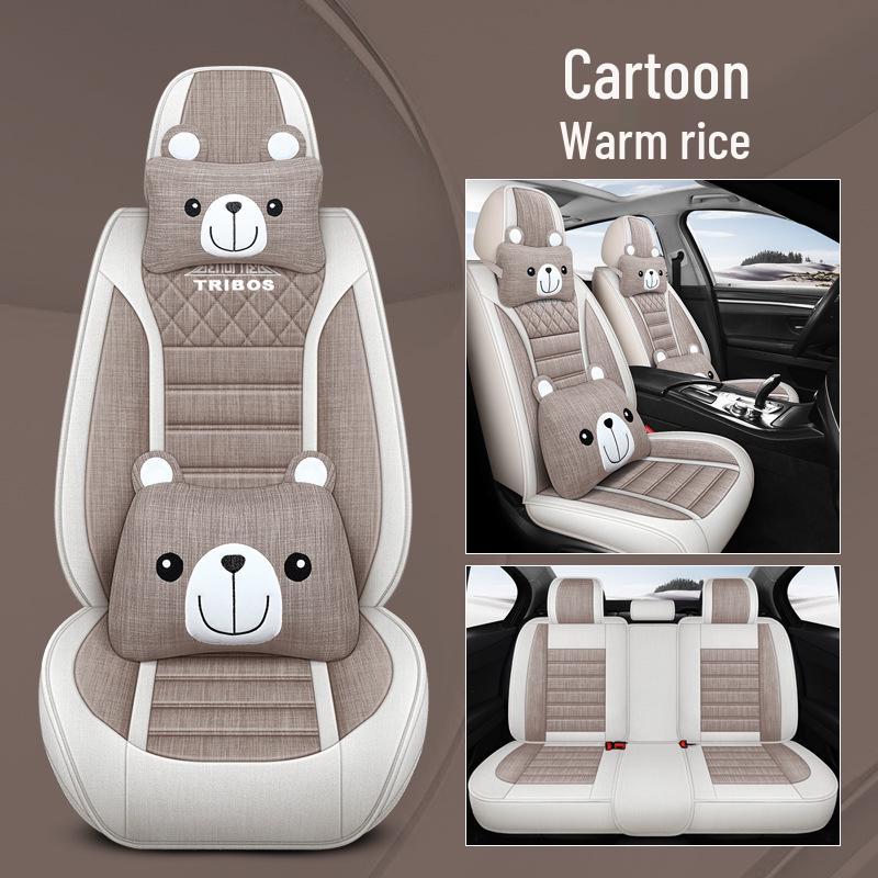 Custom Linen Seat Covers for Changan CS75/CS35/CS55/Yuexiang V3V7/Yidong - All-Season Full Coverage Cushions.
