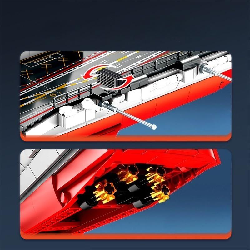 1165pcs Military Series Navy Shandong Aircraft Carrier Assembly Building Blocks Children's Toys No Box