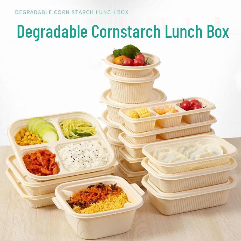 Eco-Friendly Divided Corn Starch Lunch Box