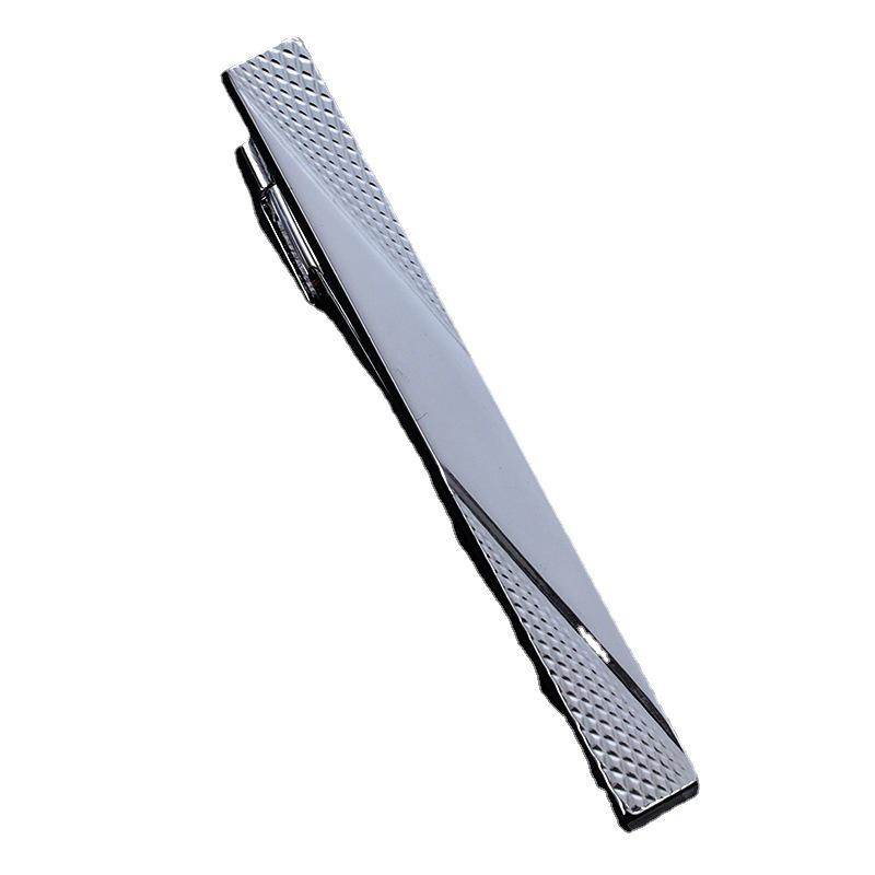 Elegant Two-Tone Rhinestone Tie Clip for Men: Light Luxury Design for Weddings, Conferences, and Formal Events