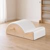 Pilates Spine Corrector PU Leather Wooden Stepped Design