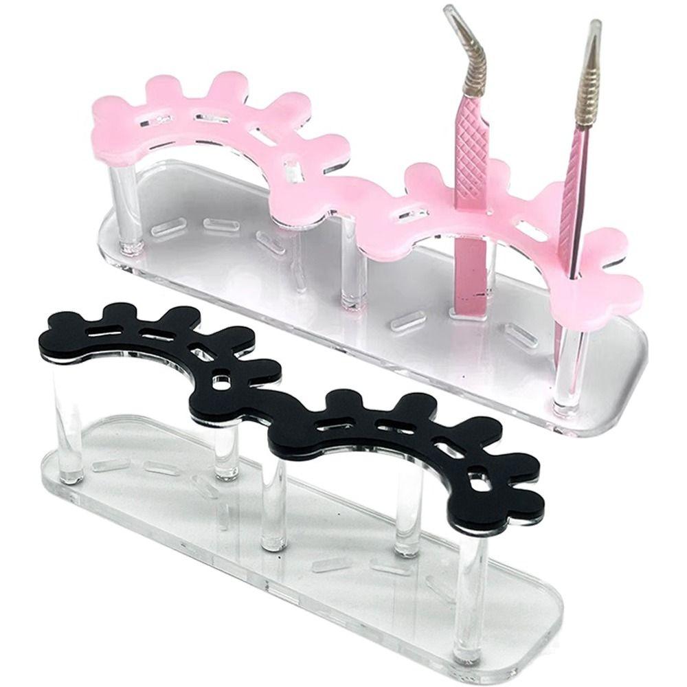 

Acrylic Lash Tweezers Display Stand Steady Beauty Tweezer Storage Rack Women белый