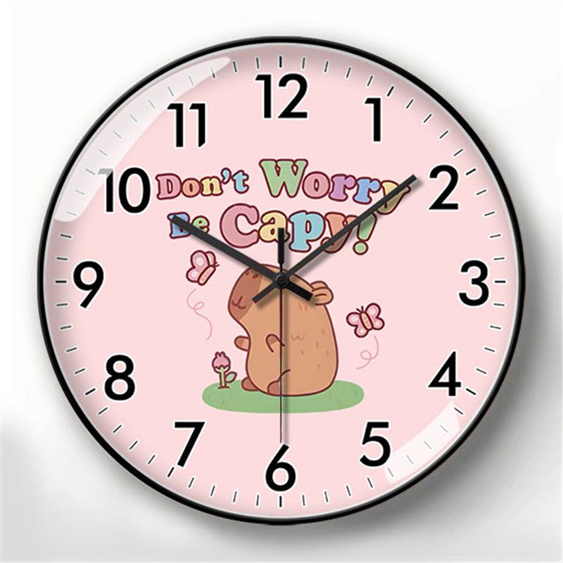 Capybara-Themed Silent Wall Clock for Home and Children's Study