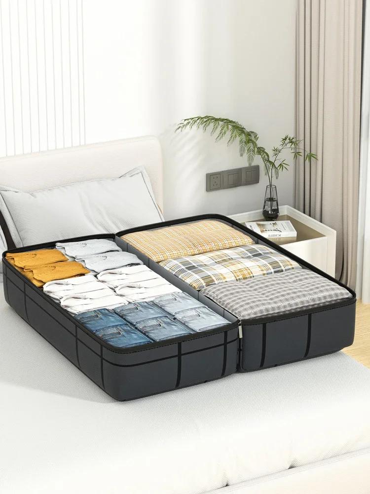 1pc Large-capacity Hand-held Clothes Storage Bag Foldable Dust-proof Non-woven Fabric Packing Bags Bedroom Wardrobe Organizer