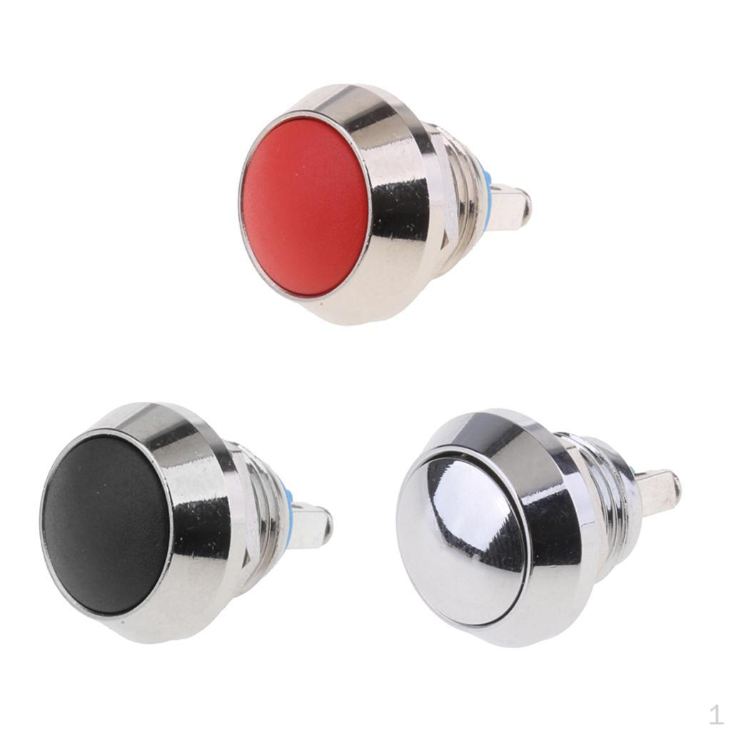 

12mm Waterproof Push Button Momentary Switch ( ) DIY Kit for (Pack of 3pcs)