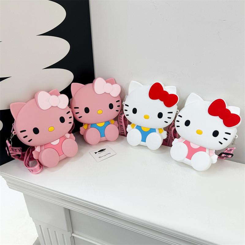 Hello Kitty Mini Silicone Coin Purse With Zipper For Kids And Girls