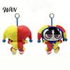 Mini Plush Toy Keyring Clown Keychain for Backpack Cute Stuffed Animal Soft Handbag Pendant Purse Charm Funny Gift Kids Women Fluffy