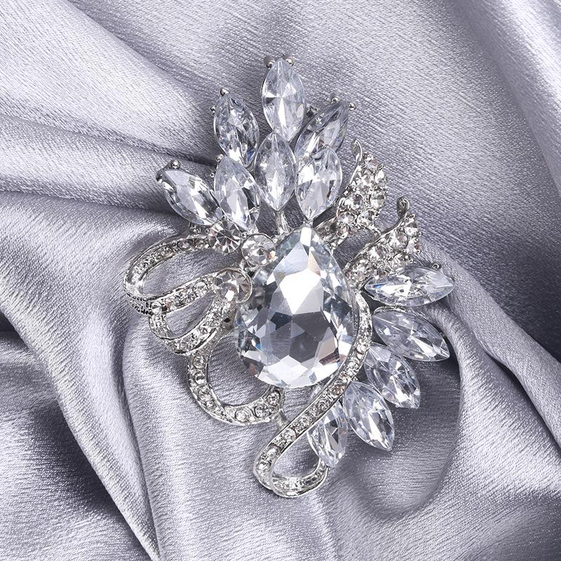 Legierung Mode Kreative Persönlichkeit Kristallglas Brosche Brosche Brosche Damen Kleidung Zubehör