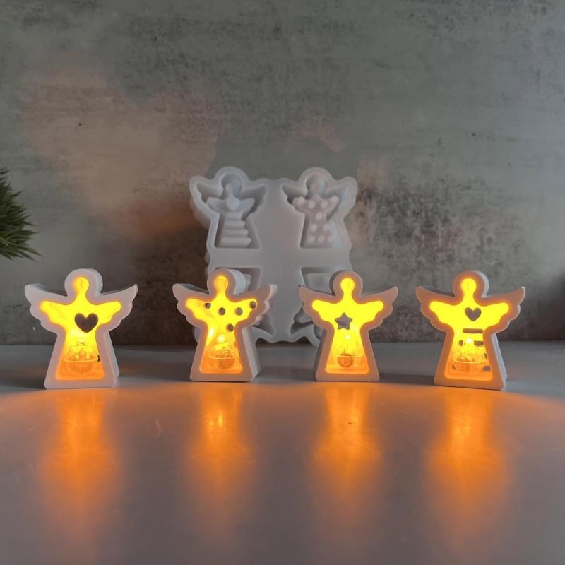 Flexible Silicone Mold Nightlight Molds Creative Project Moulds Silicone Texture for Creating Detailed Angel Decorations