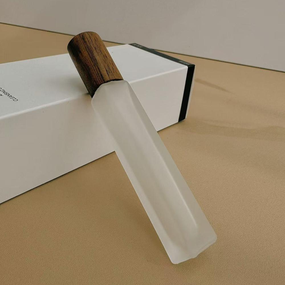 1pc 5/10ml Essential Oil Roller Bottle with Wooden Lid Glass Roll On Bottles Empty Refillable Roller Ball Perfume Bottles Vials