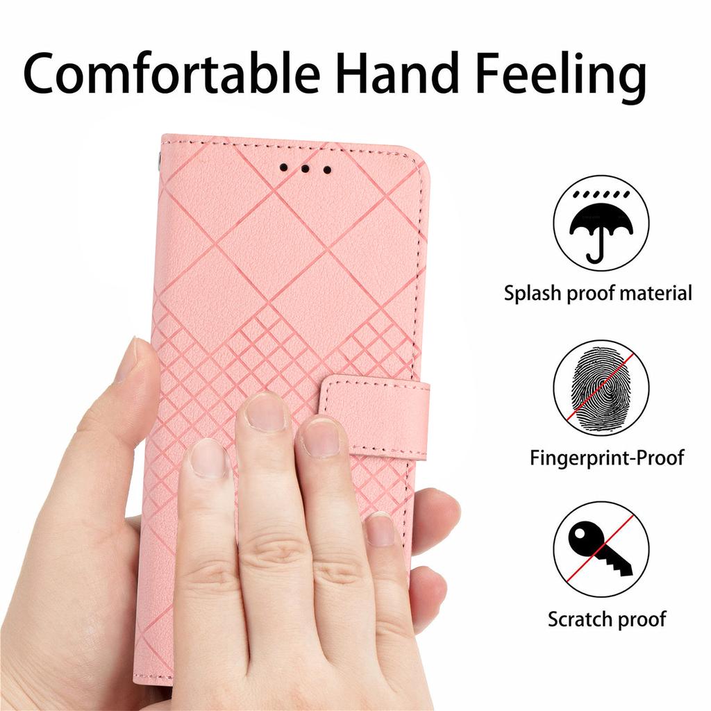HT06 For Motorola Edge 50 Neo 5G/Moto S50 5G/Thinkphone 25 5G Wallet Phone Case Imprint PU Leather Flip Folio Cover