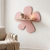 Wall-Mounted Flower Floating Wall Shelf Wooden Wall Hanging Shelf Modern Plant Shelf  Office