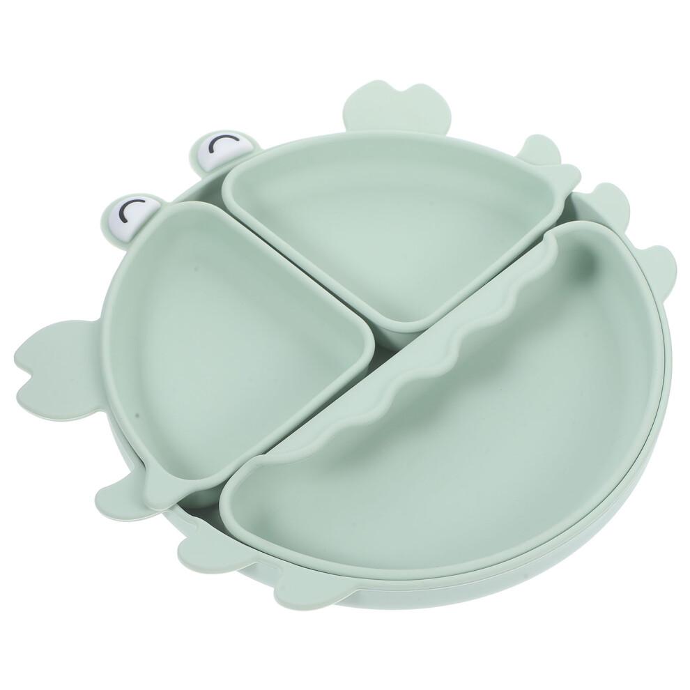 Baby Food Bowls Silicone Crab Shape Green 1pcs 10.2x9.3x1.2in