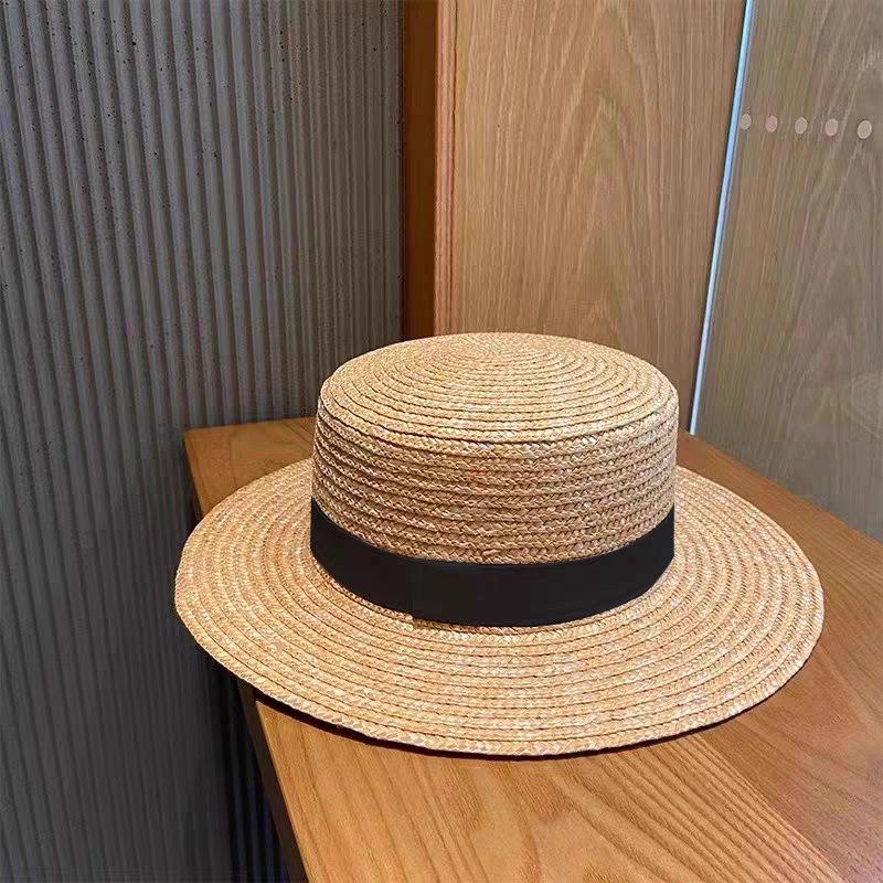 

Big head circumference straw hat women s summer seaside vacation sun protection sun hat beach big brim fashion natural straw flat top hat Adjustable