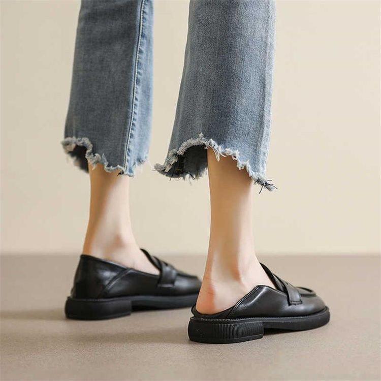 Spring New Soft Leather Small Leather Shoes Women's Work Soft-soled Shoes British Style Loafers Women's Versatile Single Shoes Women