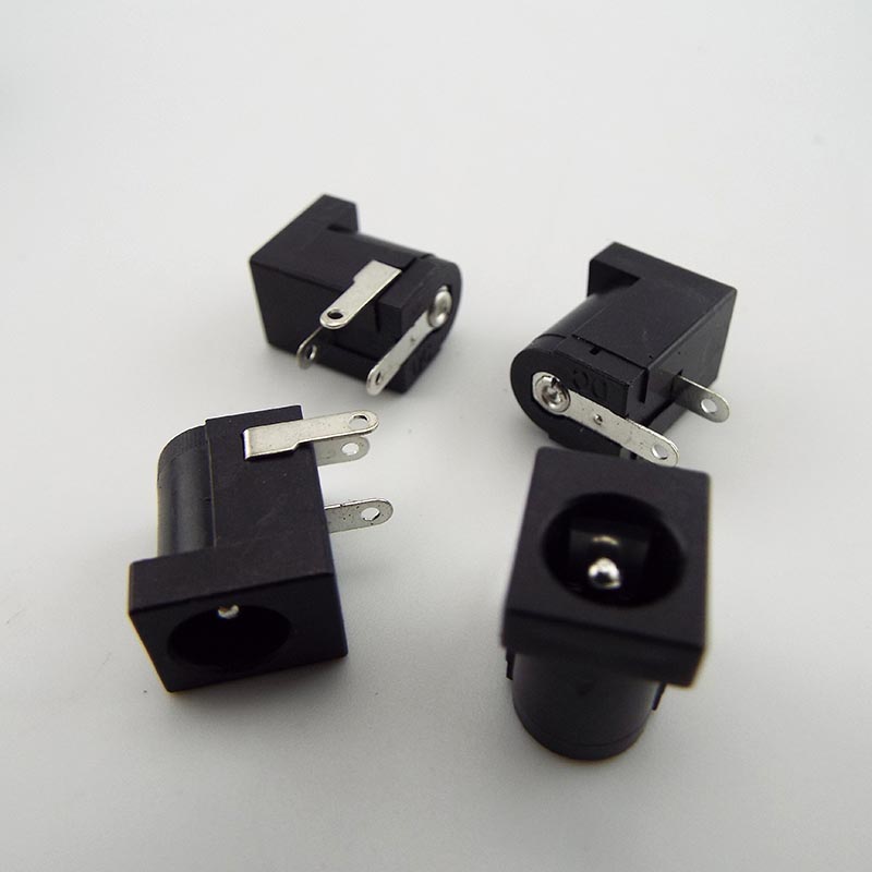 DC female Power Jack Barrel Angle PCB Mount Terminal Socket plug Connector 5.5x2.1mm 5.5x2.5mm 3.5x1.35mm