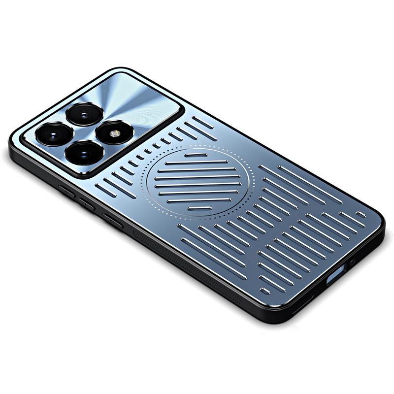 For Xiaomi Redmi K70E 5G Case TPU+Aluminum Alloy Anti-Fall Phone Cover Heat Dissipation