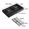 Yamazaki Expandable & Sliding Cutlery Tray Black Approx. W25 X D24.6-45 X H5.7cm Tower 3383