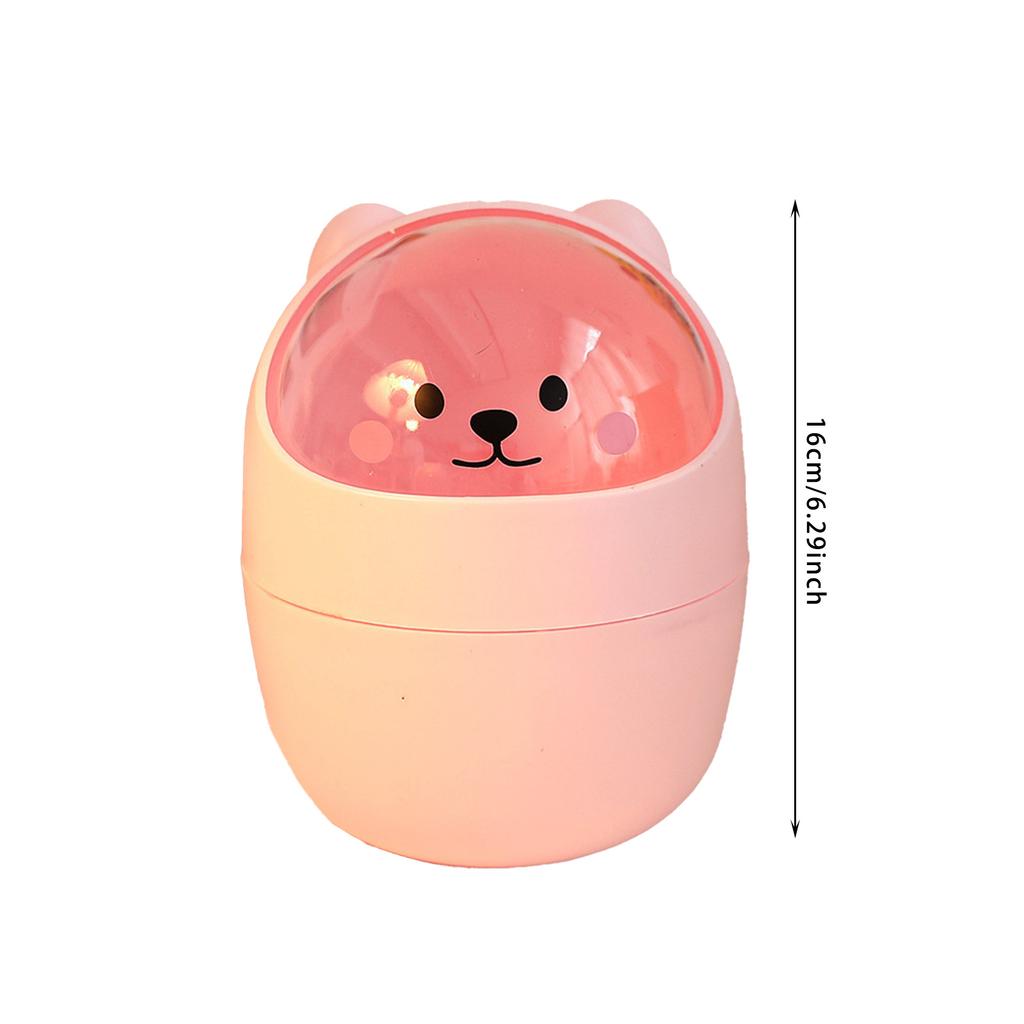 Creative Car Trash Can Cute Teddy Bear Trash  Portable Student Desktop Small Dustbin Adults Children Funny Birthday Gifts