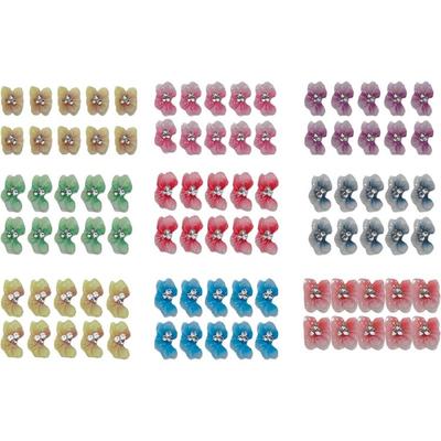 10Pcs Flower Nail Charms 3D Flower Nail Decals Nail Charms Flower Resin for Nails Flower Petals Charms Nail Art Supplies