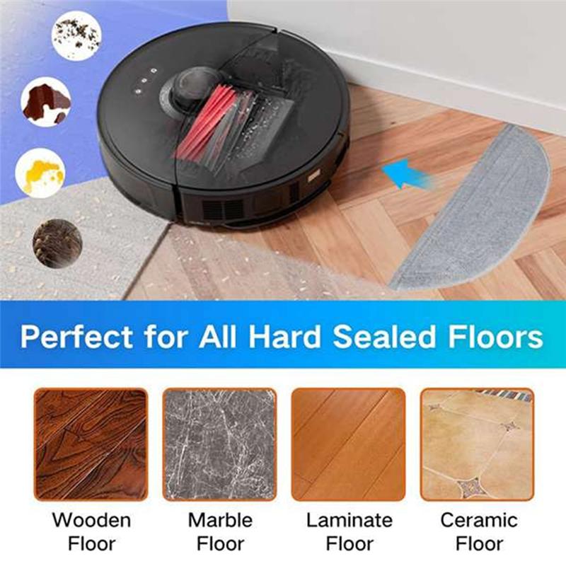 Good-Mop Cloths For Roborock S8 Maxv Ultra G20s Robot Vacuum Cleaner Replaceable Parts Washable Cleaning Brush Rag