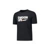 Vintage Logo Buchstaben Print Rundhals Kurzarm T-Shirt Herren Tops Schwarz DD9160-010
