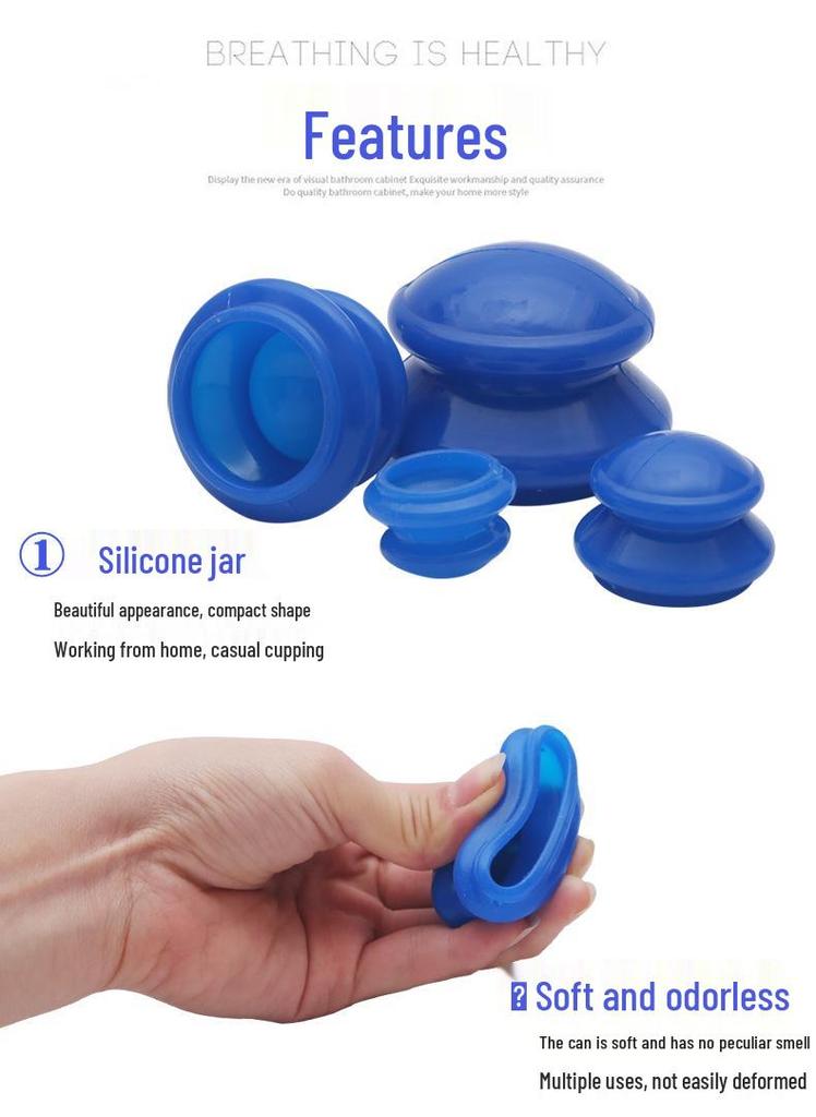 Enhanced Silicone Gourd Cupping Device for Deep Tissue Massage and Moisture Absorption