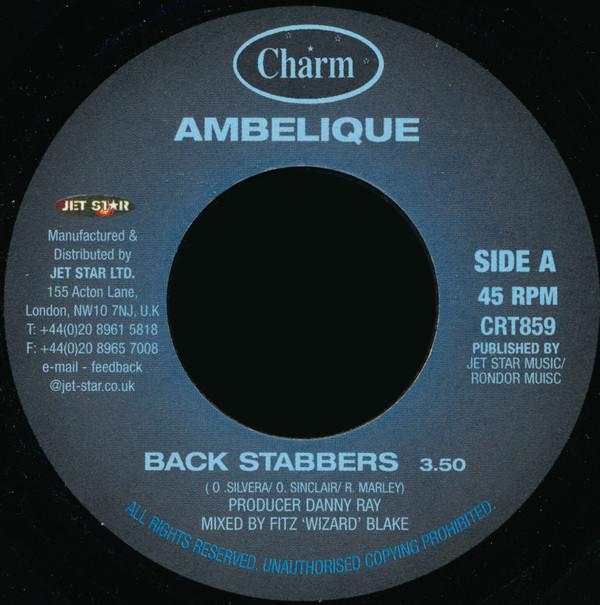 

7inch Record AMBELIQUE - Back Stabbers CRT859 Charm UK Reggae, Ska & Dub Used