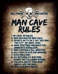 

Man Cave Rules Skull and Crossbones Top Bar Gameroom Novelty Tin Signaluminum 20x30cm（7.8x11.8inch）