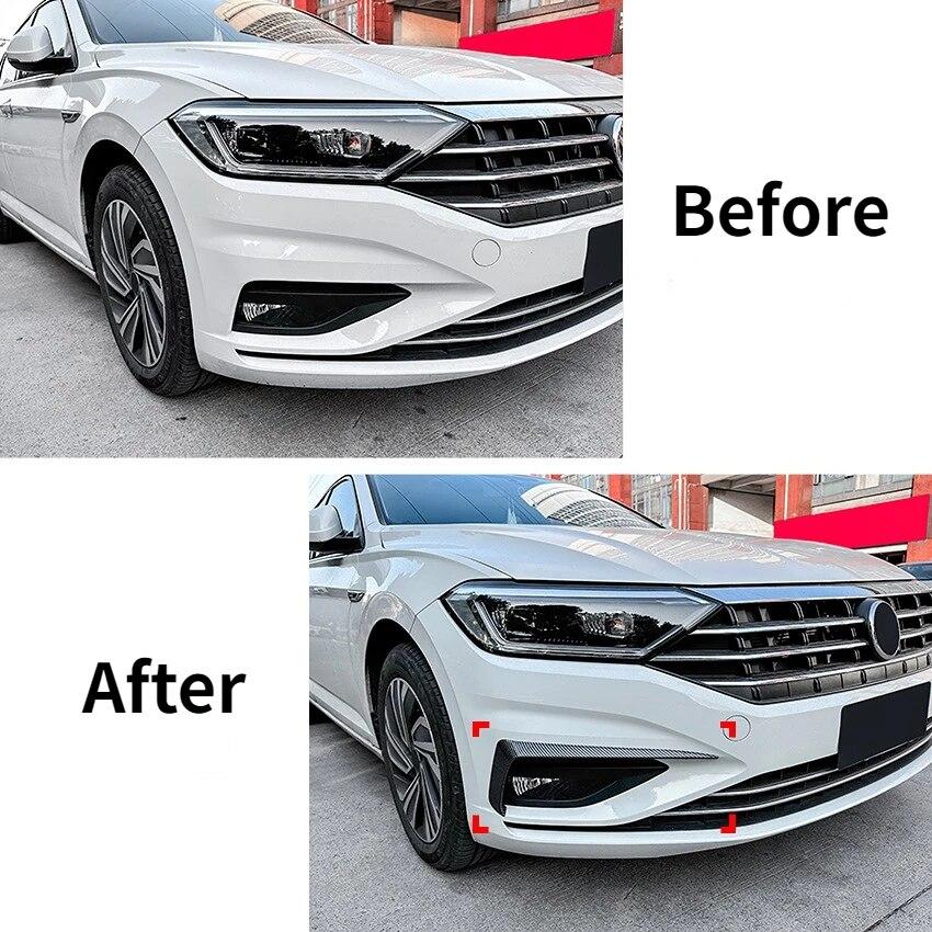Fog Lamp Light Cover Trim Sticker Front  Bumper Side Vent Splitter Canards For Volkswagen VW Jetta MK7 - Car Accessories