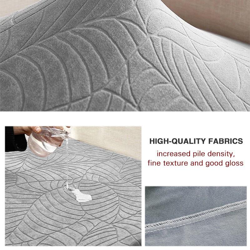 1/2/3/4 Seater Waterproof Jacquard Fabric Sofa Seat Cushion Cover Velvet Anti-Slip Furniture Protector Pet Kids Stretch Washable Sofa Cover