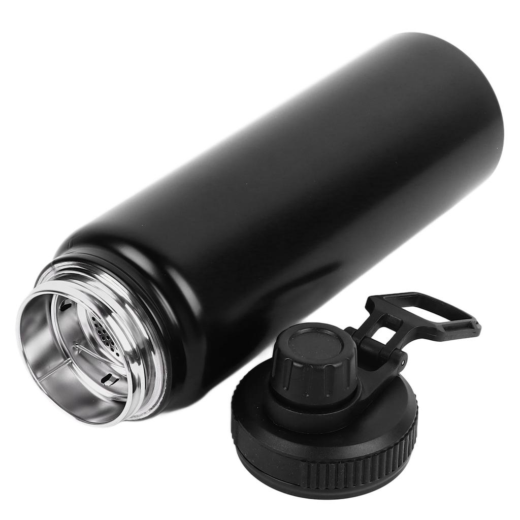 Sport Insulated Bottle Black Stainless Steel Double Wall Vaccum 800ml Insulated Sports Water Cup for Travel Daily