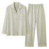 Pure cotton pajamas women's long-sleeved spring and autumn new women's autumn loungewear pull-frame cool cotton thin autumn and winter suit