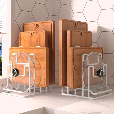 1/2 Pezzi Porta Tagliere Porta Coperchi Pentola Design a 5 Griglie Forte Portata Organizzatore Supporto per Taglieri da Cucina
