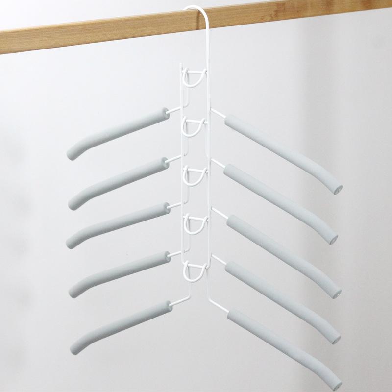 

Detachable 5-layer Layered Clothes Hanger Foam Anti Slip And Traceless Multifunctional Vertical Storage Rack Saves Space