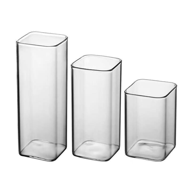 Chaxun High Borosilicate Square Glass Tea Cup